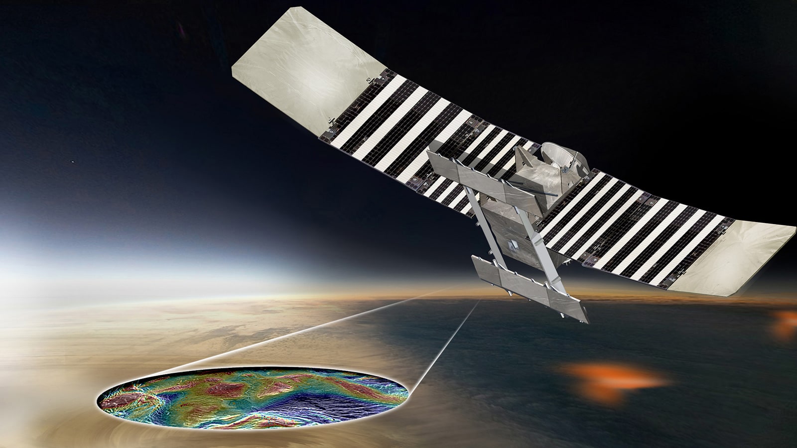 Render dell'orbiter VERITAS. Credits: NASA/JPL