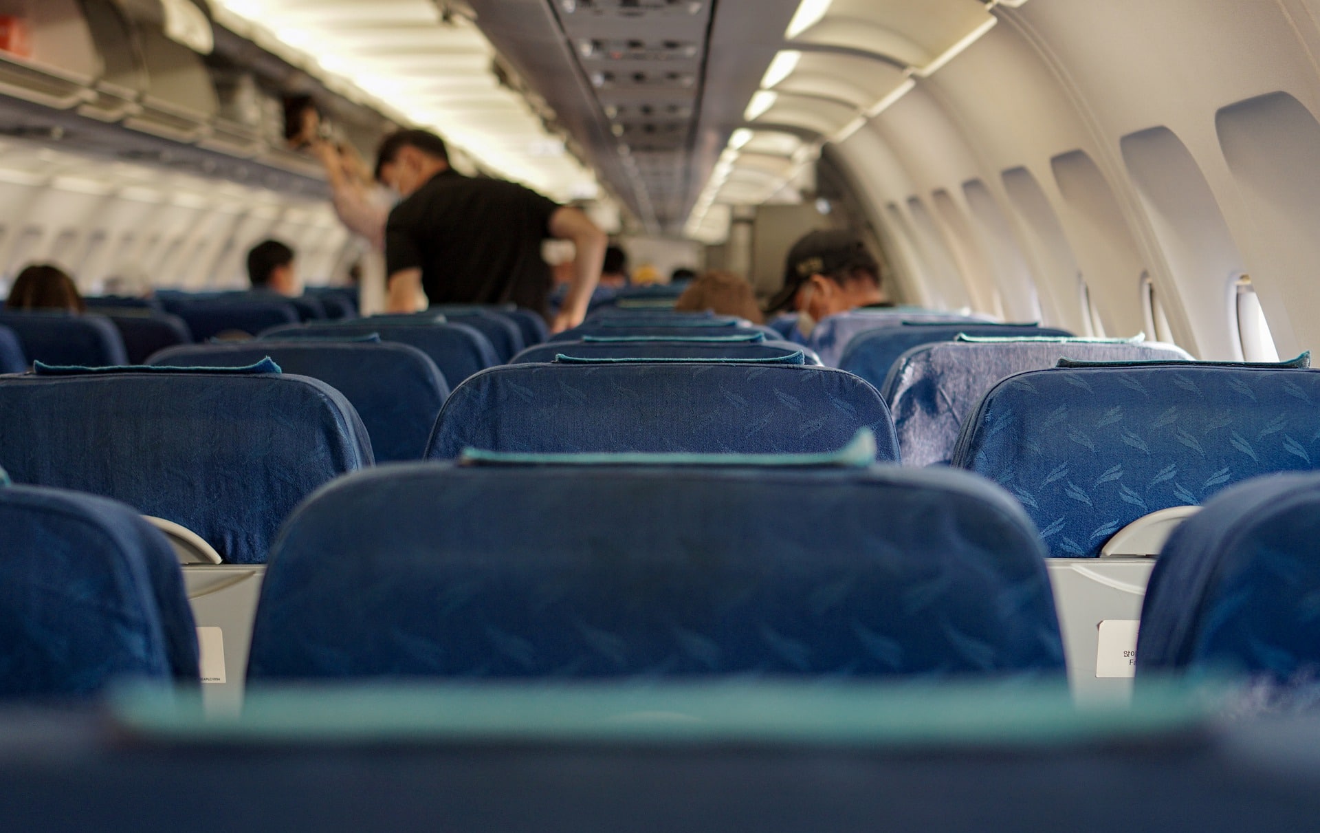 Cabina di un aereo Foto: Juno Kwon