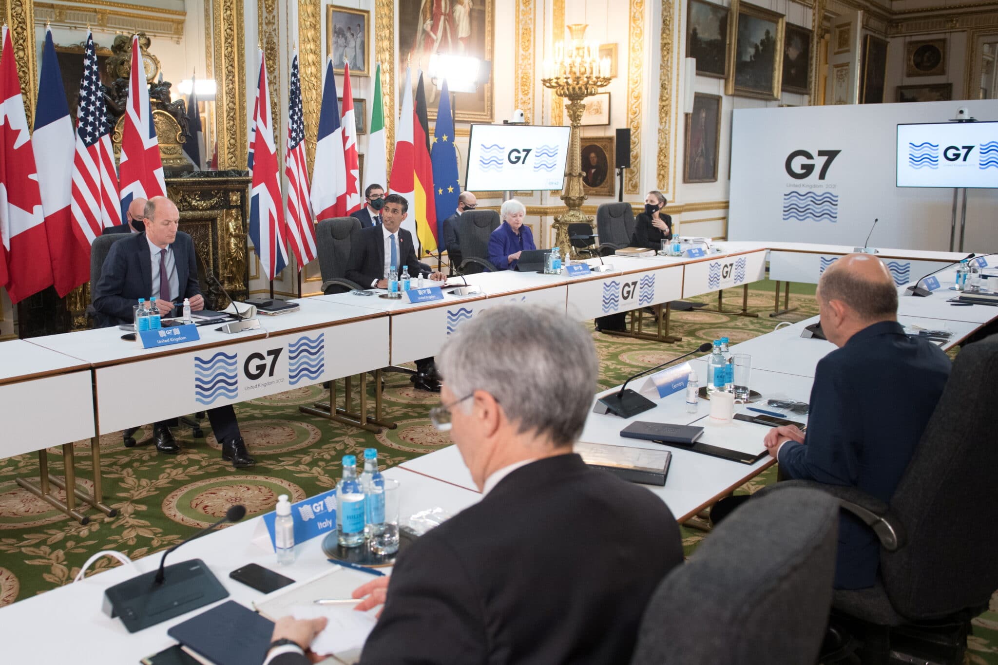 I Ministri delle Finanze dei Paesi del G7 riuniti a Londra (Fonte: REUTERS)