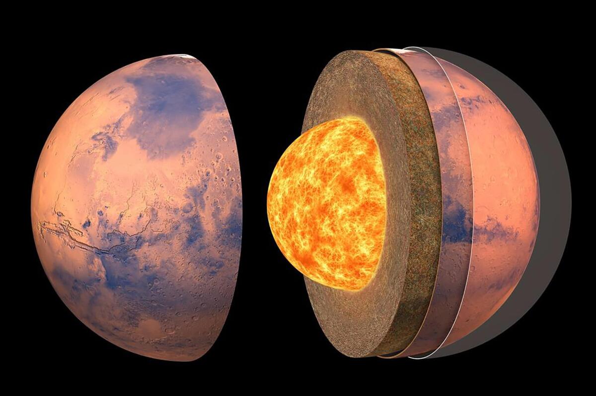 Il nucleo di Marte "fotografato" dal rover Insight della NASA - 