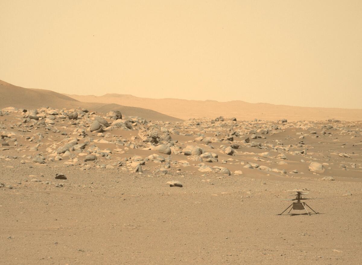 L'elicottero Ingenuity con il suo 9° volo, la grande sfida - Foto di Ingenuity scattata da Perseverance