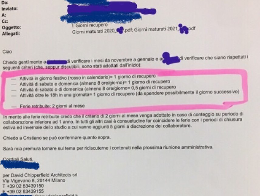 Foto dalla pagina Instagram Riordine degli architetti.