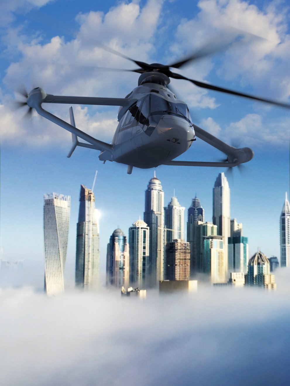 Render di una visualizzazione frontale Credits: Airbus