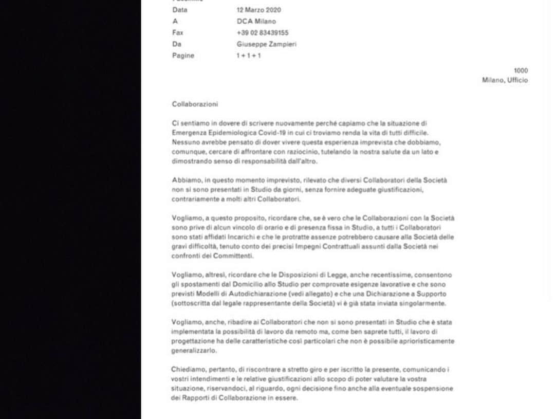 Foto dalla pagina Instagram Riordine degli architetti.