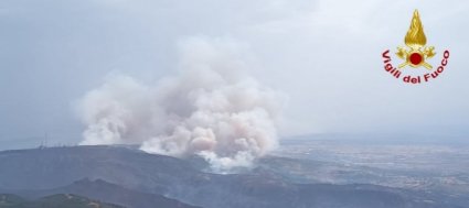 Incendio sui monti di Santu Lussurgiu