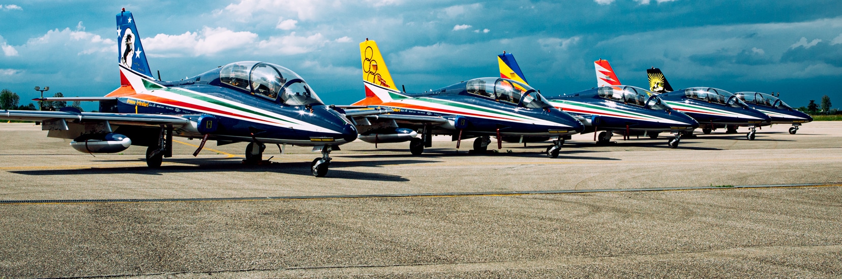 MB-339PAN parcheggiati Credits: aeronatica.difesa.it