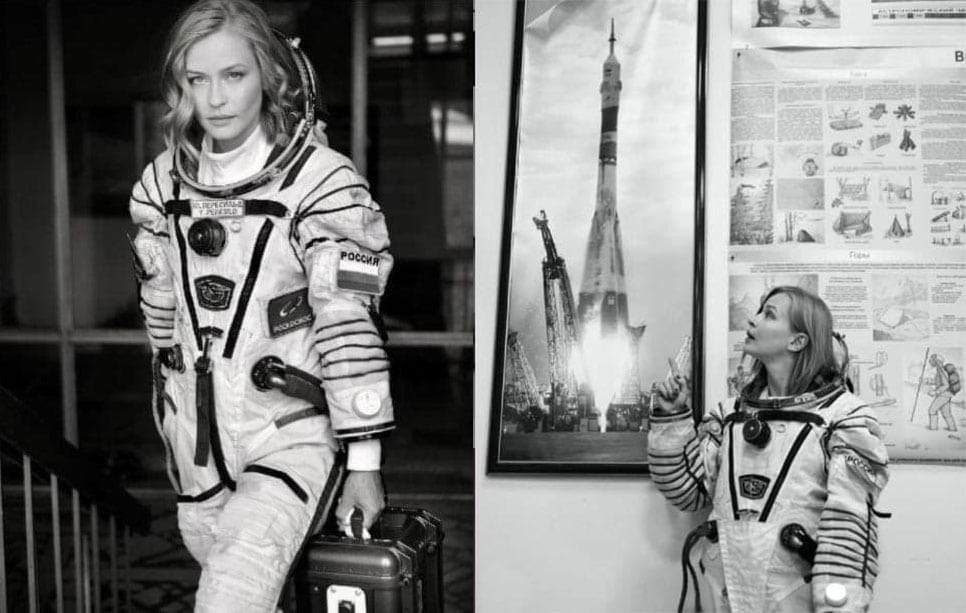 Yulia Peresild. Credit: Roscosmos