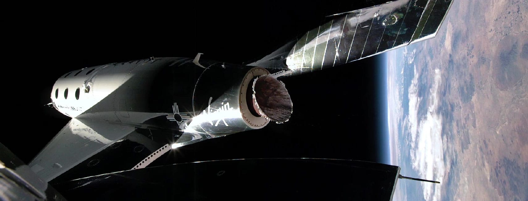La VSS Unity 22 in volo suborbitale, l'11 luglio 2021. Credits: Virgin Galactic