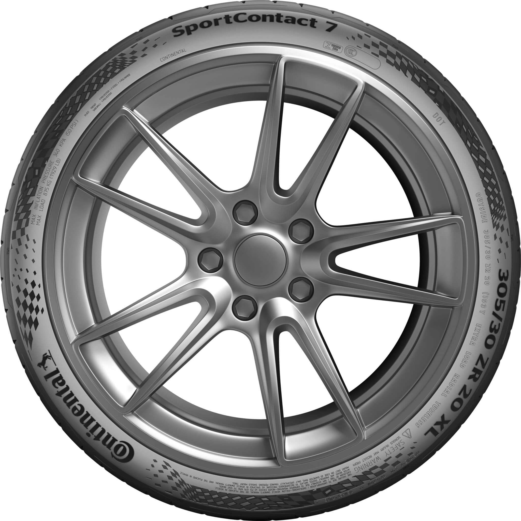 Dettaglio pneumatico sportivo Continental