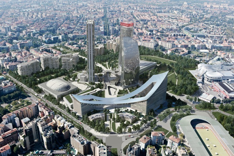 Vista complessiva del City Life, da BIG.dk