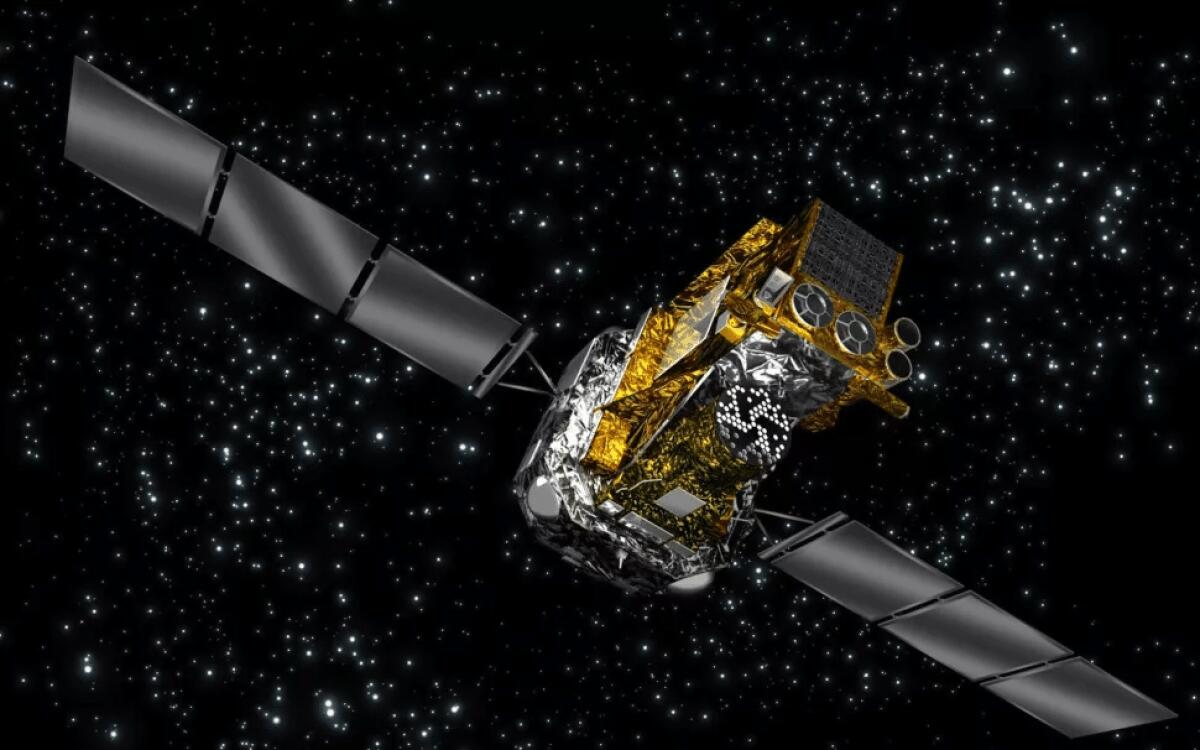 Grande pericolo in orbita per il telescopio spaziale Integral - Rappresentazione artistica del satellite Integral. Crediti: ESA.