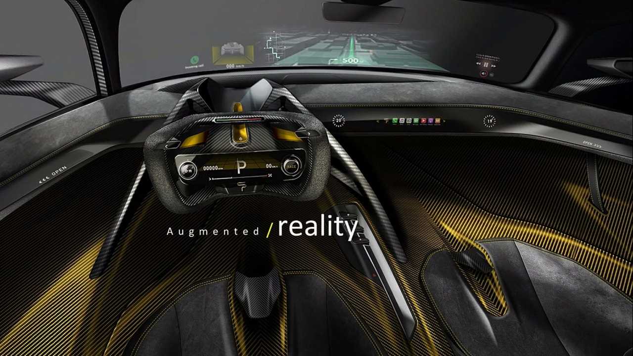 Fotogramma tratto dal video di presentazione della Chaos, che ne mostra l'abitacolo. Credit: SP Automotive Media.