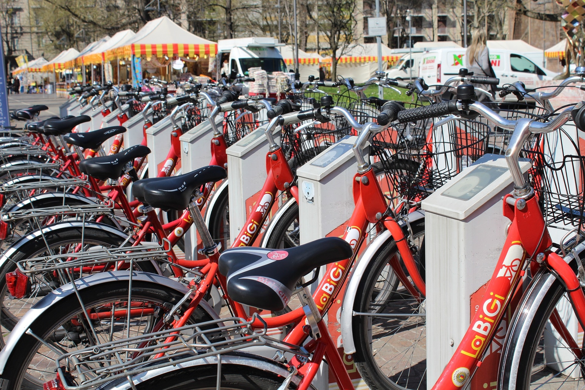 Stazione per il Bike Sharing. Credit: Pixabay.com