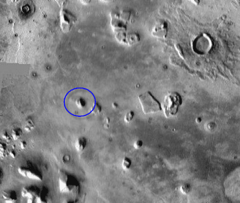 Regione di Cydonia in infrarossi presa dall'orbiter Viking 1. Credito: NASA/JPL