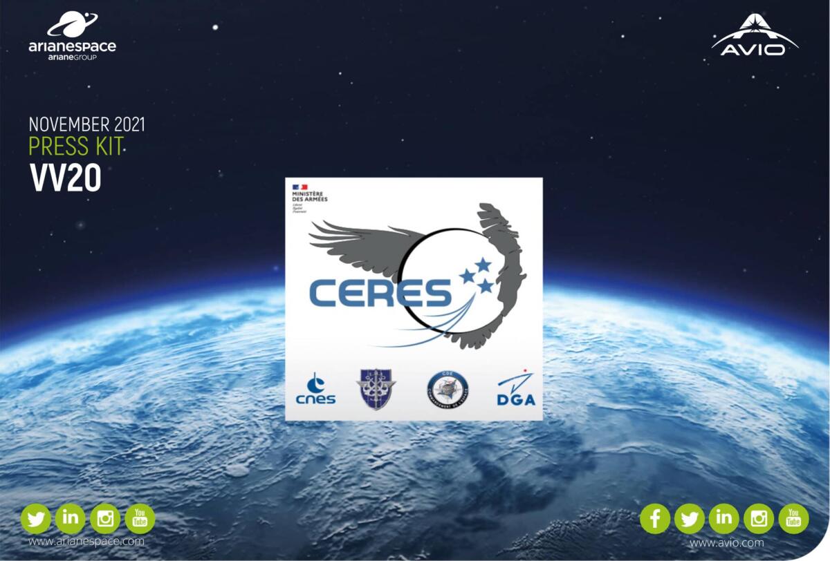 Arianespace porta in orbita i satelliti Ceres con il lanciatore Vega - Vega porta i satelliti Ceres in orbita. Crediti: ArianeSpace.