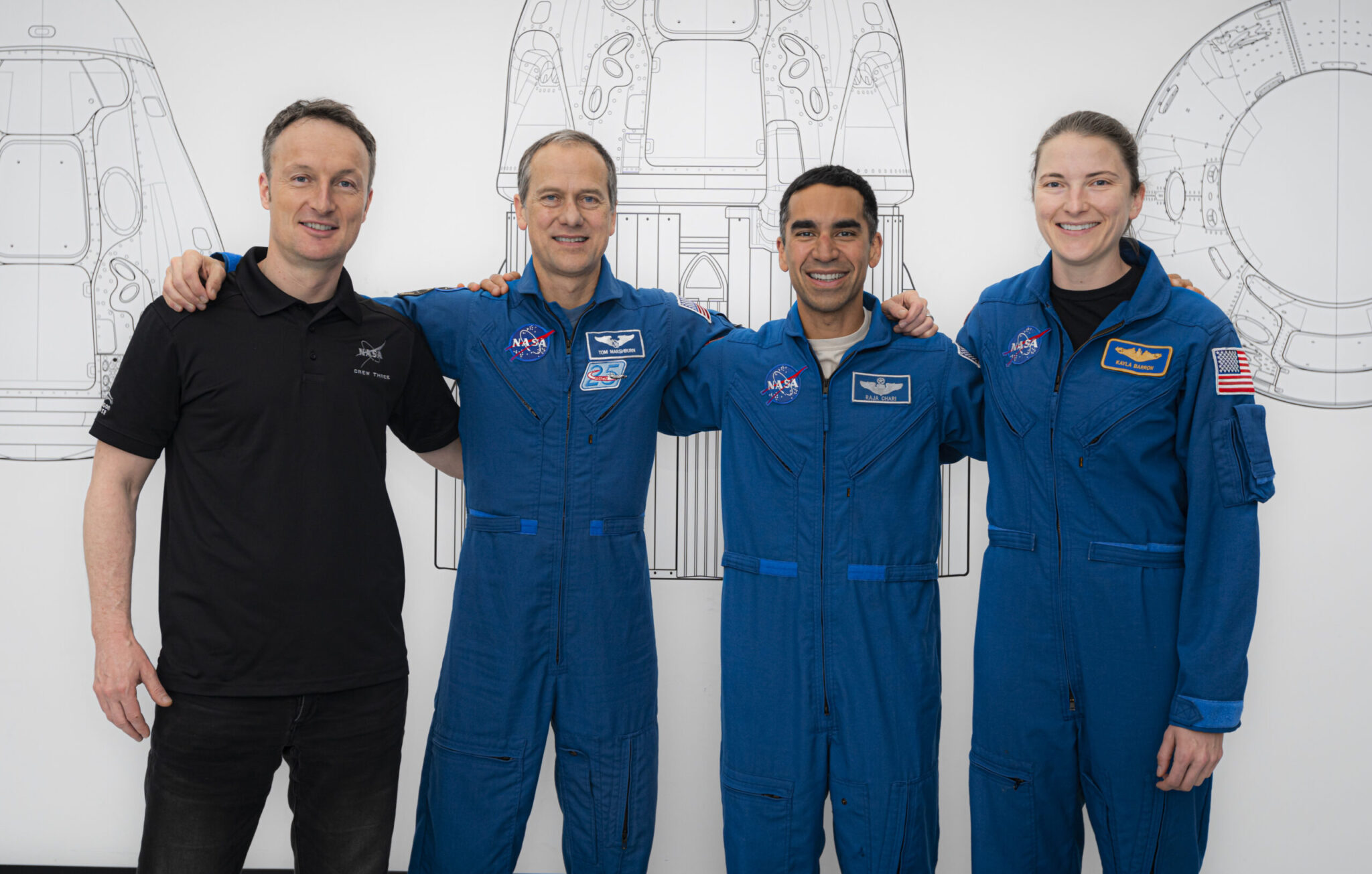 Equipaggio completo della Crew Dragon 3Credit: NASA