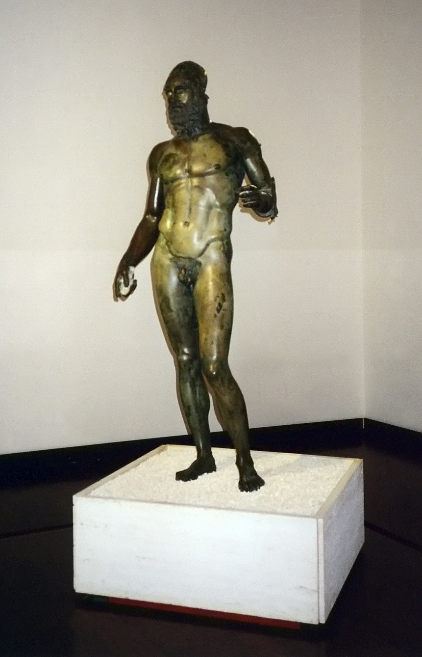 Una fotografia della statua B dei bronzi. Fonte: Wikimedia Commons