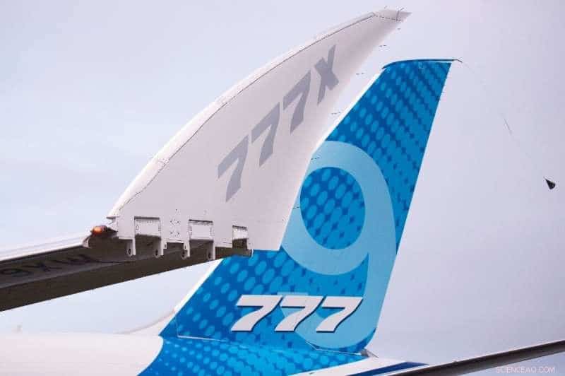Winglet pieghevoli del velivolo Boeing 777X. Crediti: Boeing