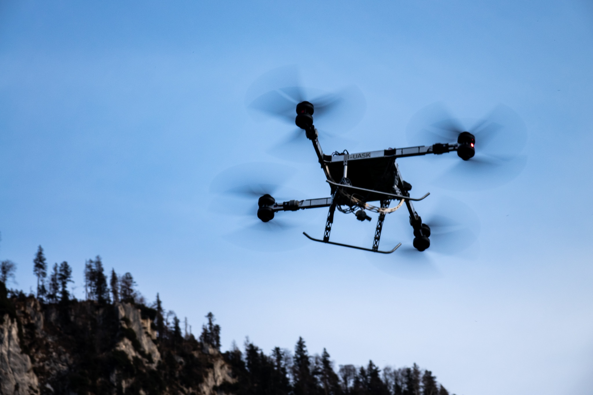 Drone per trasporto merci FB. Credits: FlyingBasket