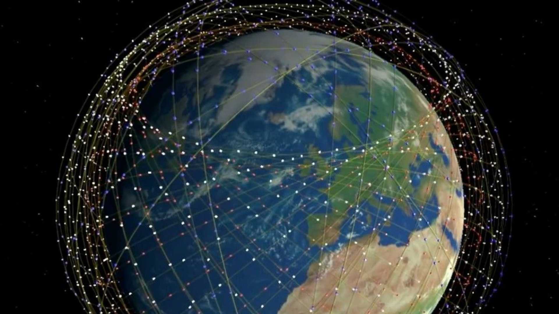 Costellazione Starlink. Crediti: SpaceX