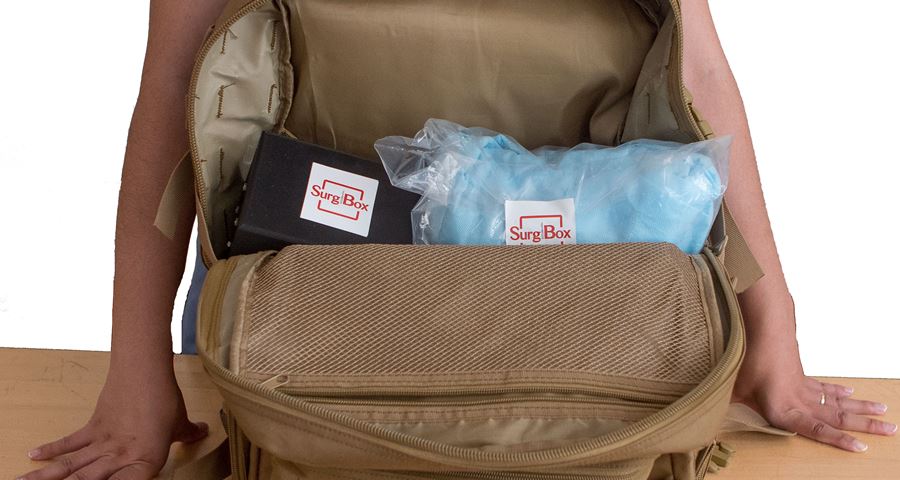Surgibox può essere trasportato facilmente in uno zaino. Crediti: d-lab.mit.edu