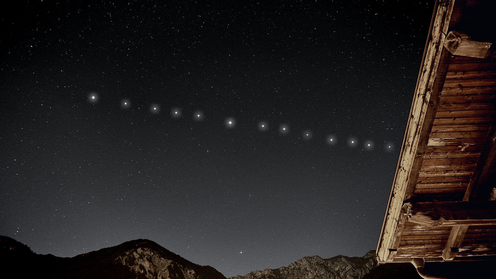 Costellazione Starlink vista da terra. Credit: starwalk.space