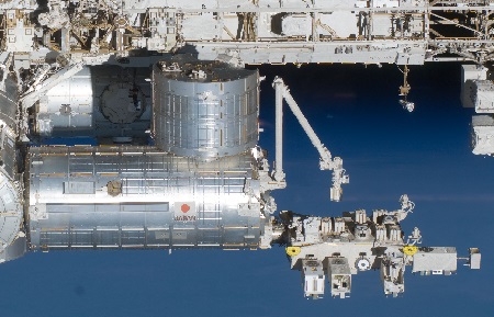 Kibo il modulo sperimentale giapponese della JAXA. Credits. JAXA