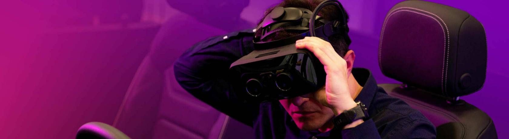 La postazione di simulazione con la realtà virtuale