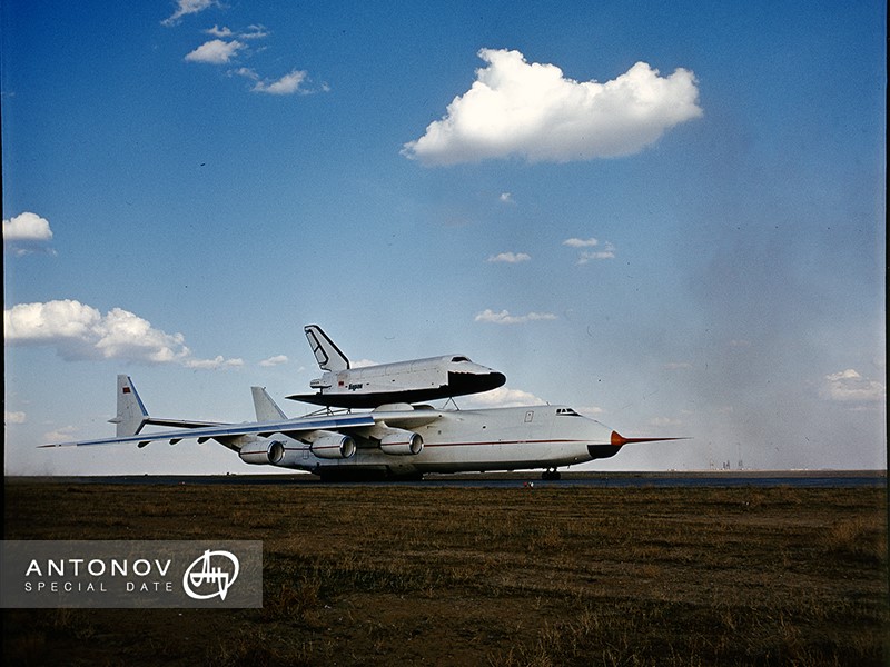 L'Antonov 225 durante il trasporto del Buran Credits: Antonov Company