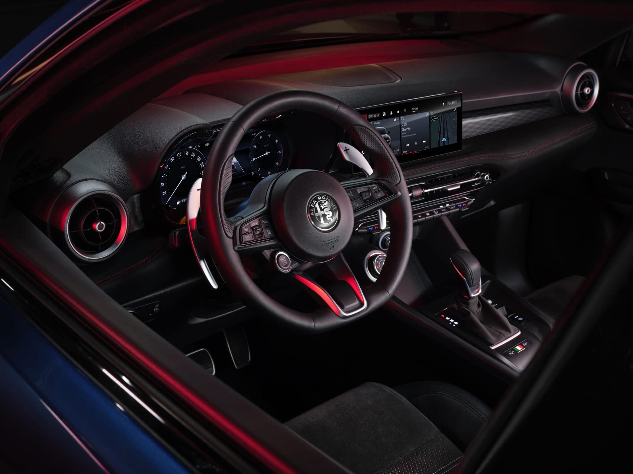 Il volante dell'Alfa Romeo Tonale