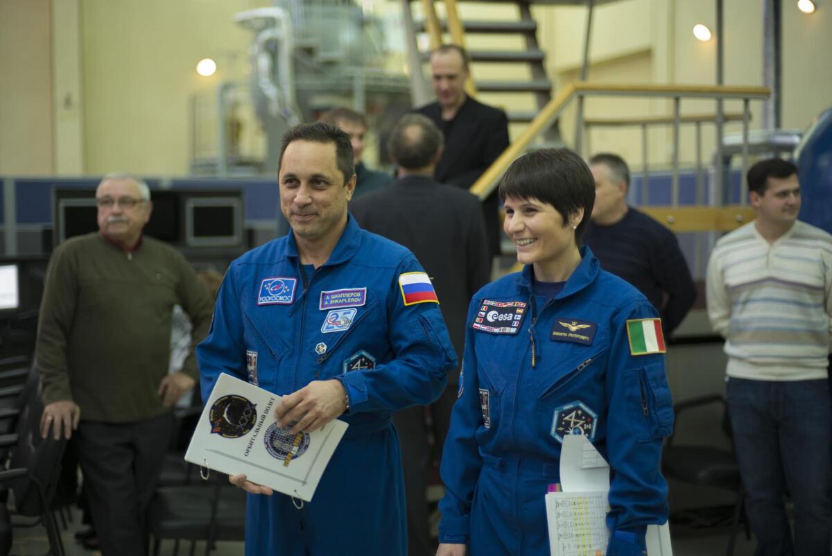 Samantha Cristoforetti non sarà più la comandante della ISS - Samantha Cristoforetti, Andreas Mogensen, Timothy Peak, Thomas Pesquier.