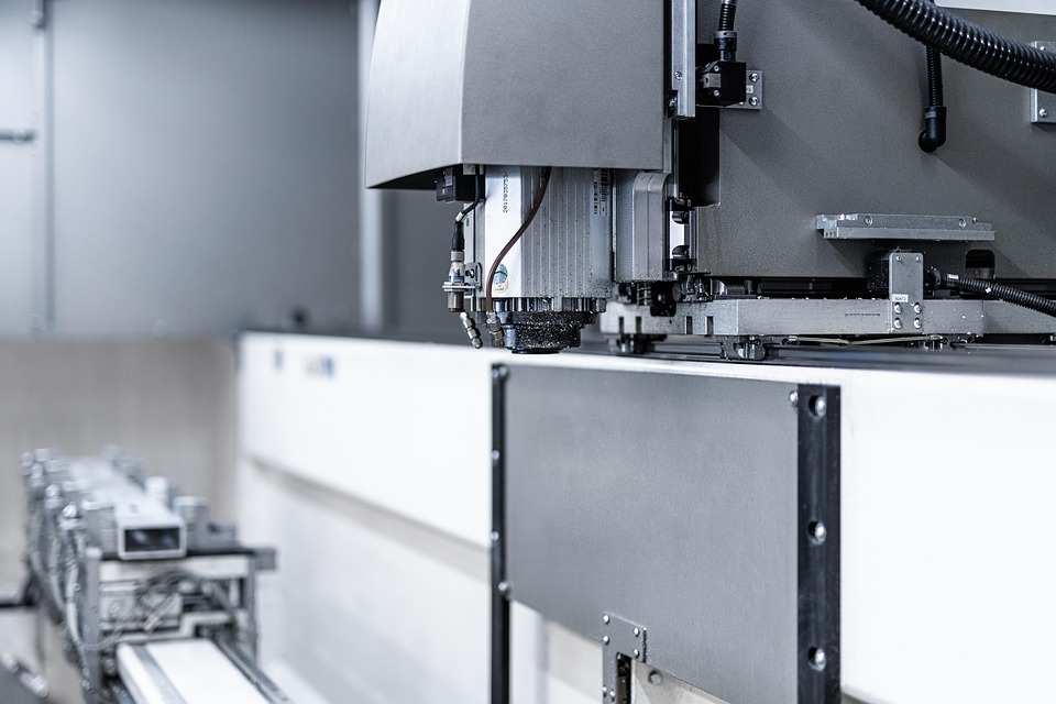 Cnc, Macchina, Fresatura, Trapano, Industria, Metallo