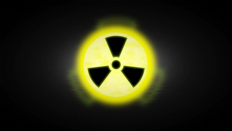 rischio nucleare segnale di pericolo