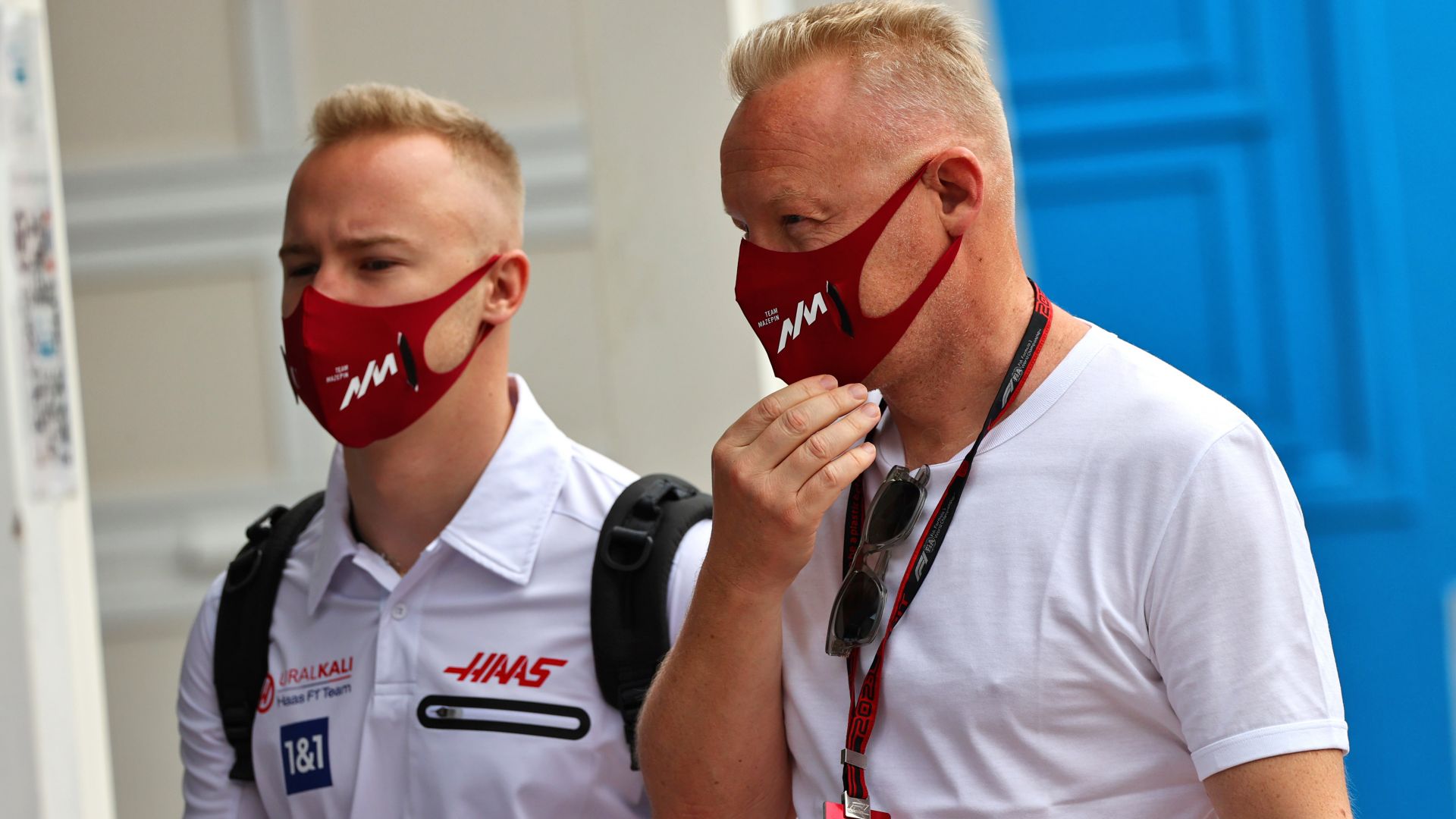 Nikita Mazepin con il padre Dmitry Mazepin