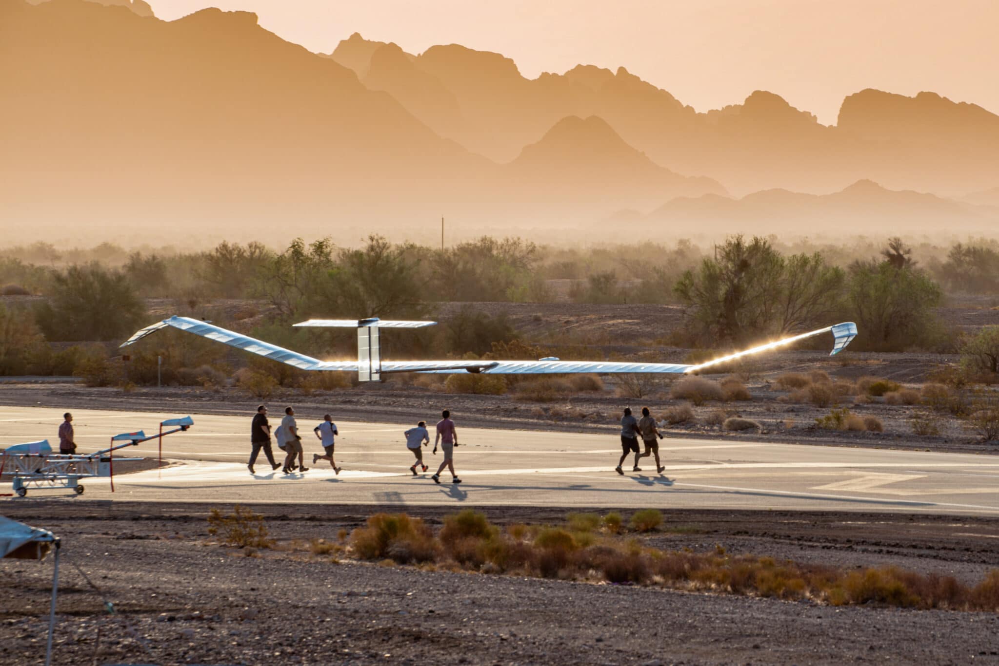 Drone Zephyr, fase di lancio in Arizona. Credits: Airbus