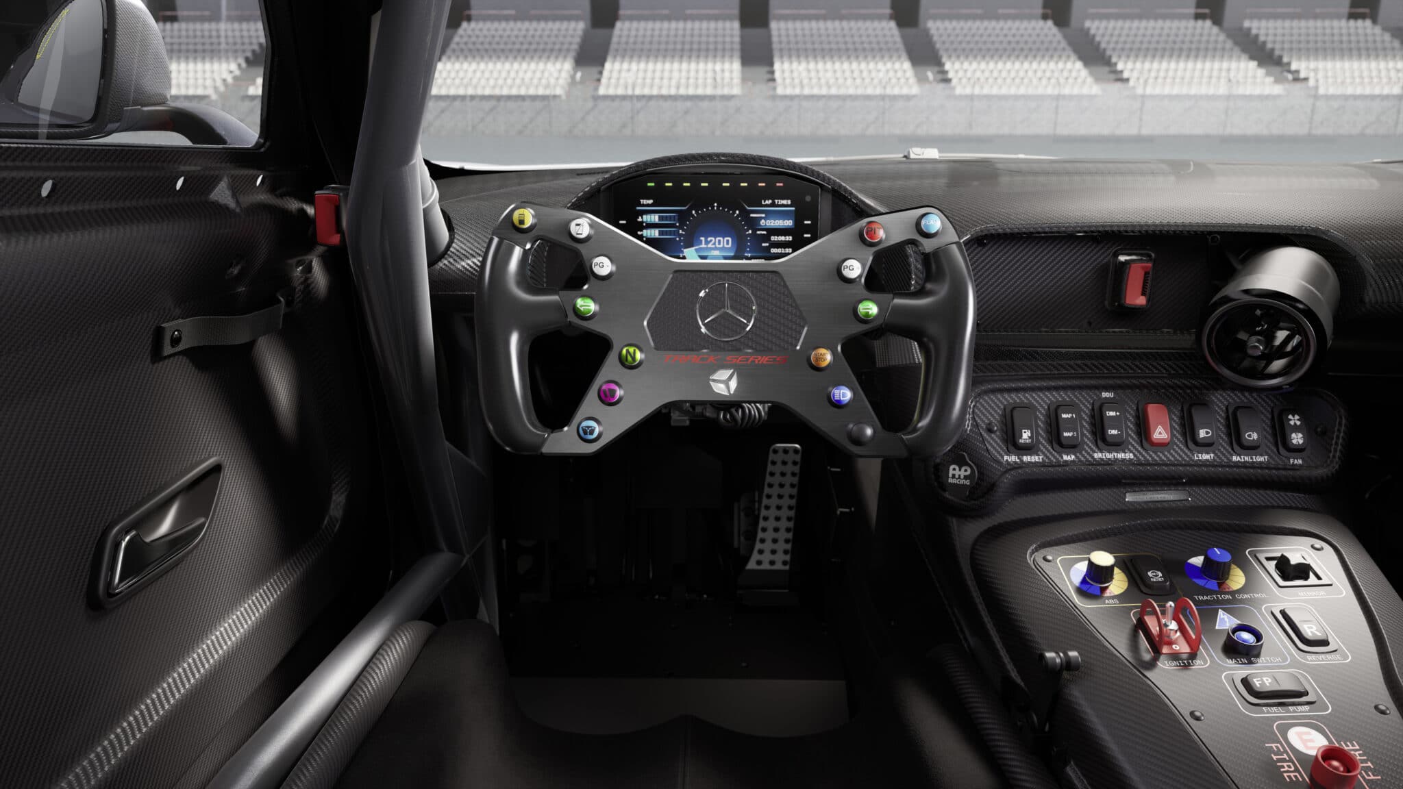 Abitacolo Mercedes AMG GT Track Series