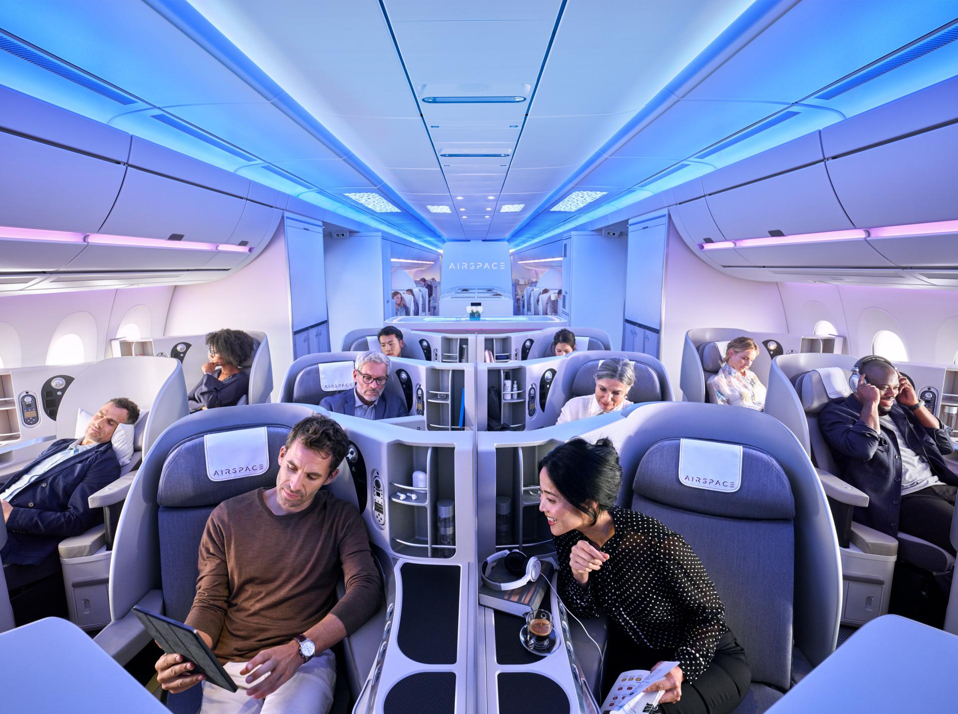 Cabina secondo la filosofia Airbus' AirspaceTM. Credits: Airbus