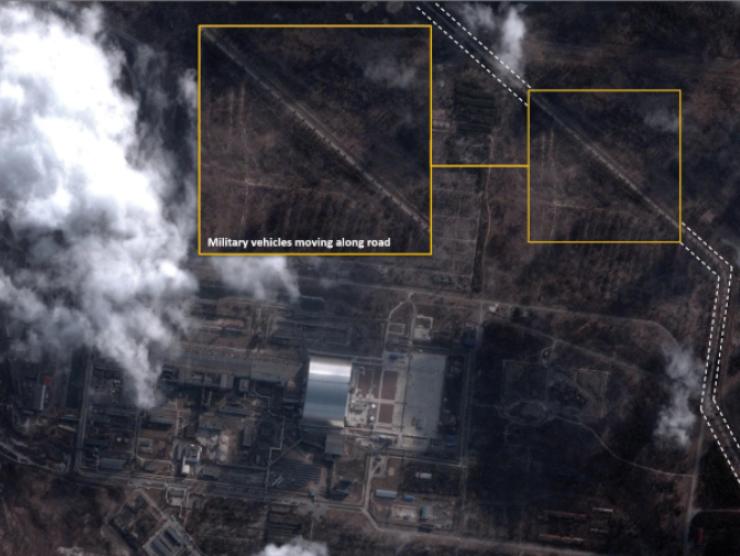 Il passaggio delle forze militari russe nella "Foresta rossa". Crediti: free.it