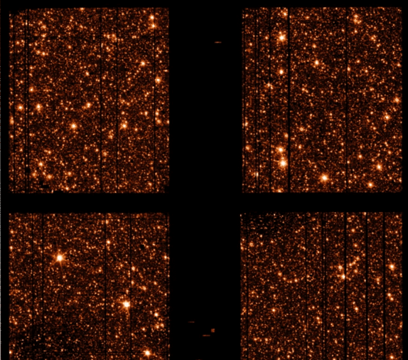 Dettaglio che mostra gli array di microshutter , telescopio james webb Credits: NASA/STScI