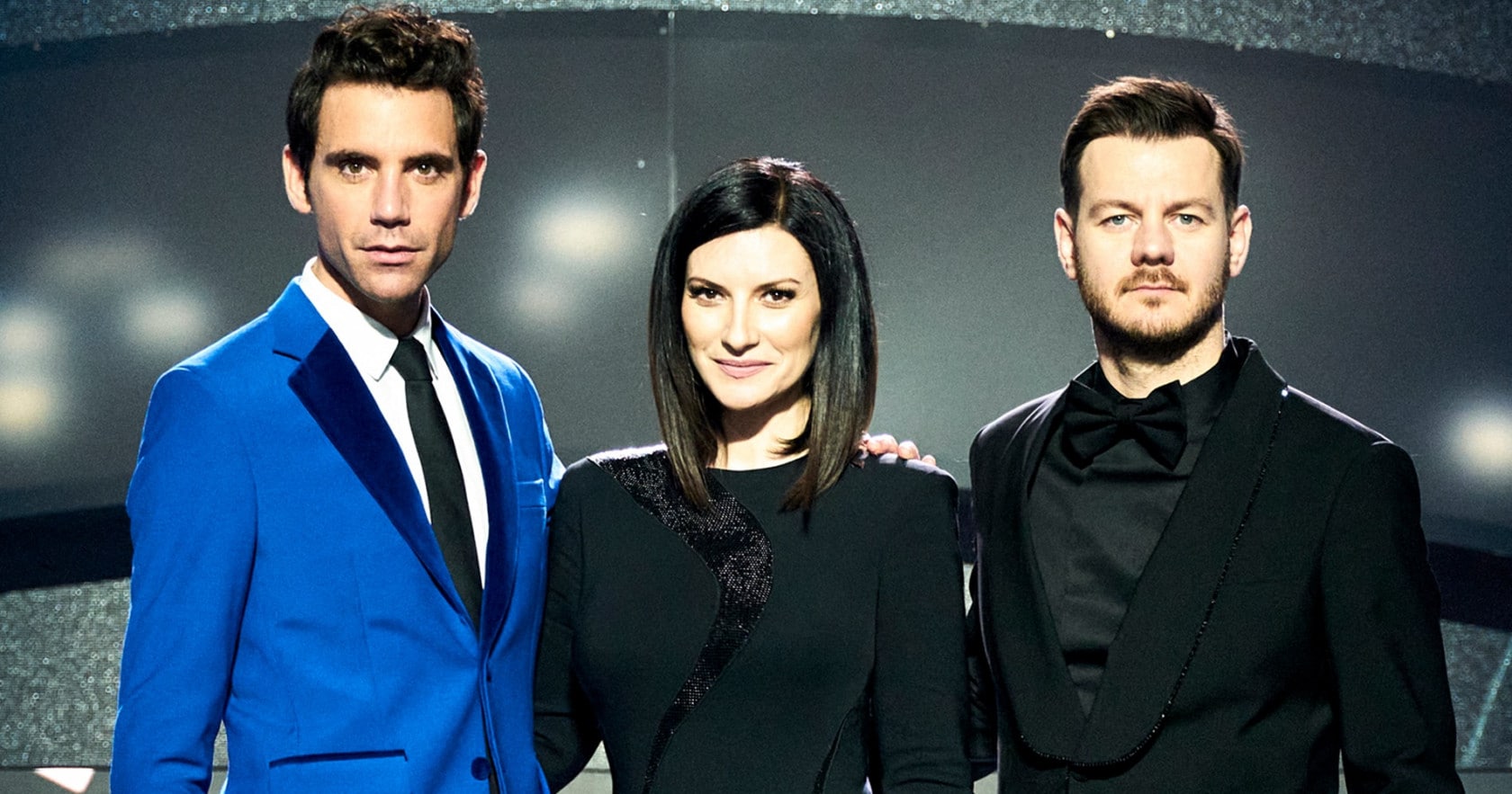 I presentatori dell´Eurovision 2022 Torino. Mika, Laura Pausini, Alessandro Cattelan. Eurovision.tv