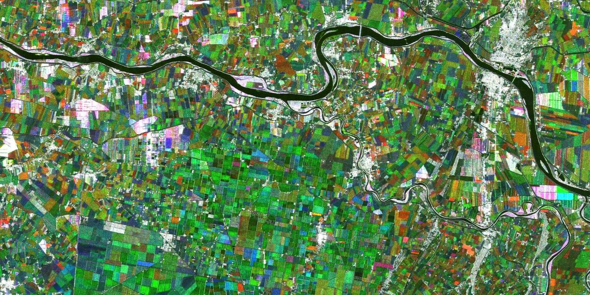 Allarme siccità del Po: la prospettiva di Sentinel-2 - Siccità del Po, fiume, esa, copernicus, sentinel, acqua, italia Credits: ESA