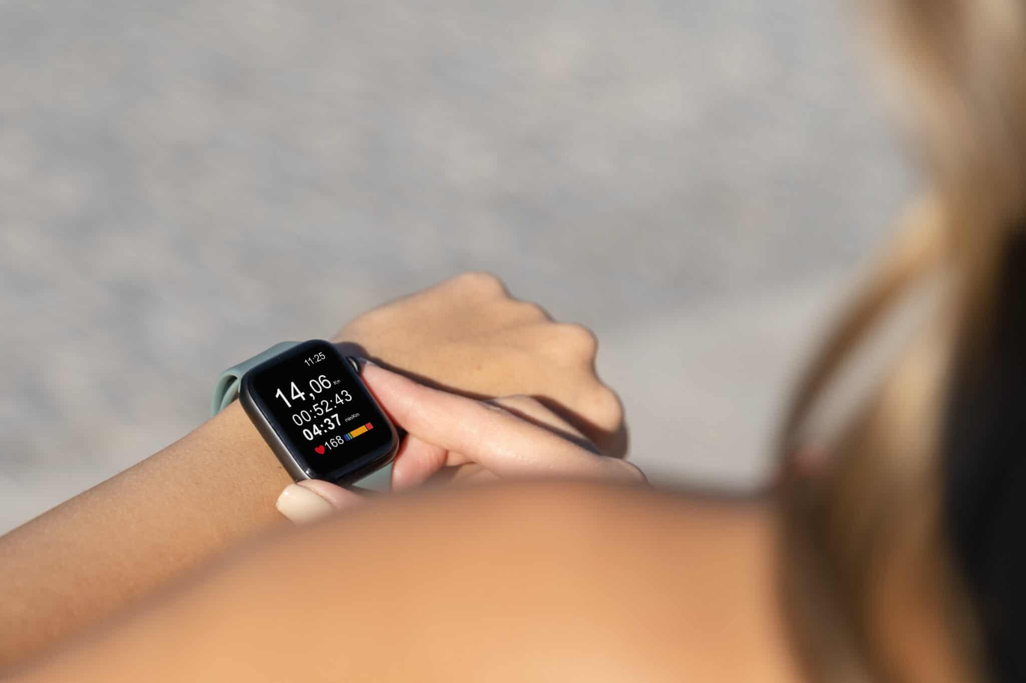 Smartwatch utilizzato per monitorare dei parametri.