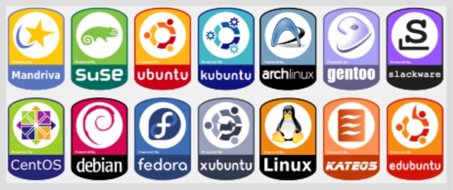 Distrò Linux image royalty free