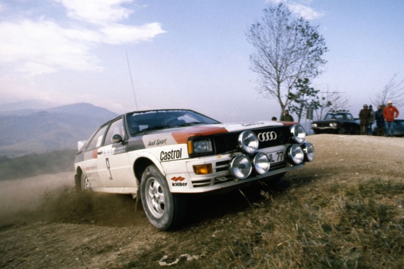 Audi Sport Quattro in versione rally, la prima ad avere la trazione integrale nel Mondiale. Source: sito ufficiale Audi Sport Italia