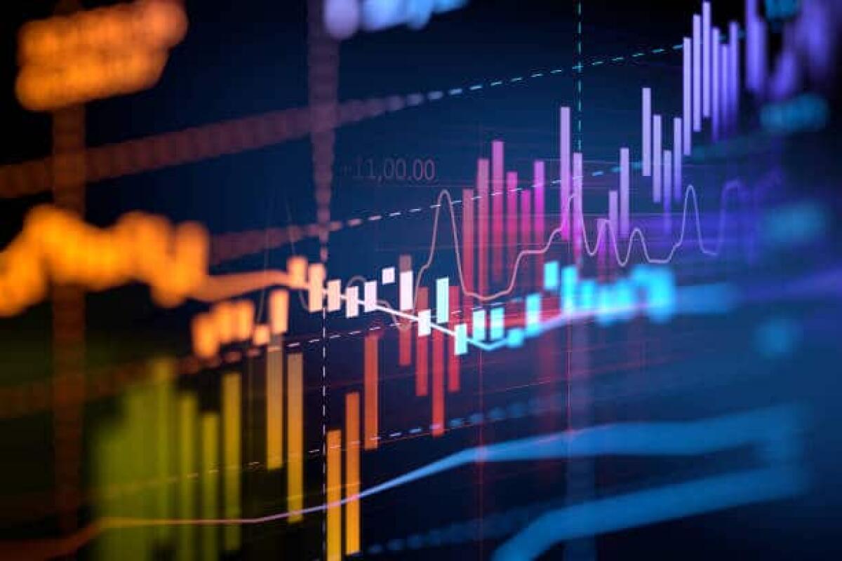 Candlestick, per grafici di facile interpretazione - financial graph on technology abstract background represent financial crisis,financial meltdown