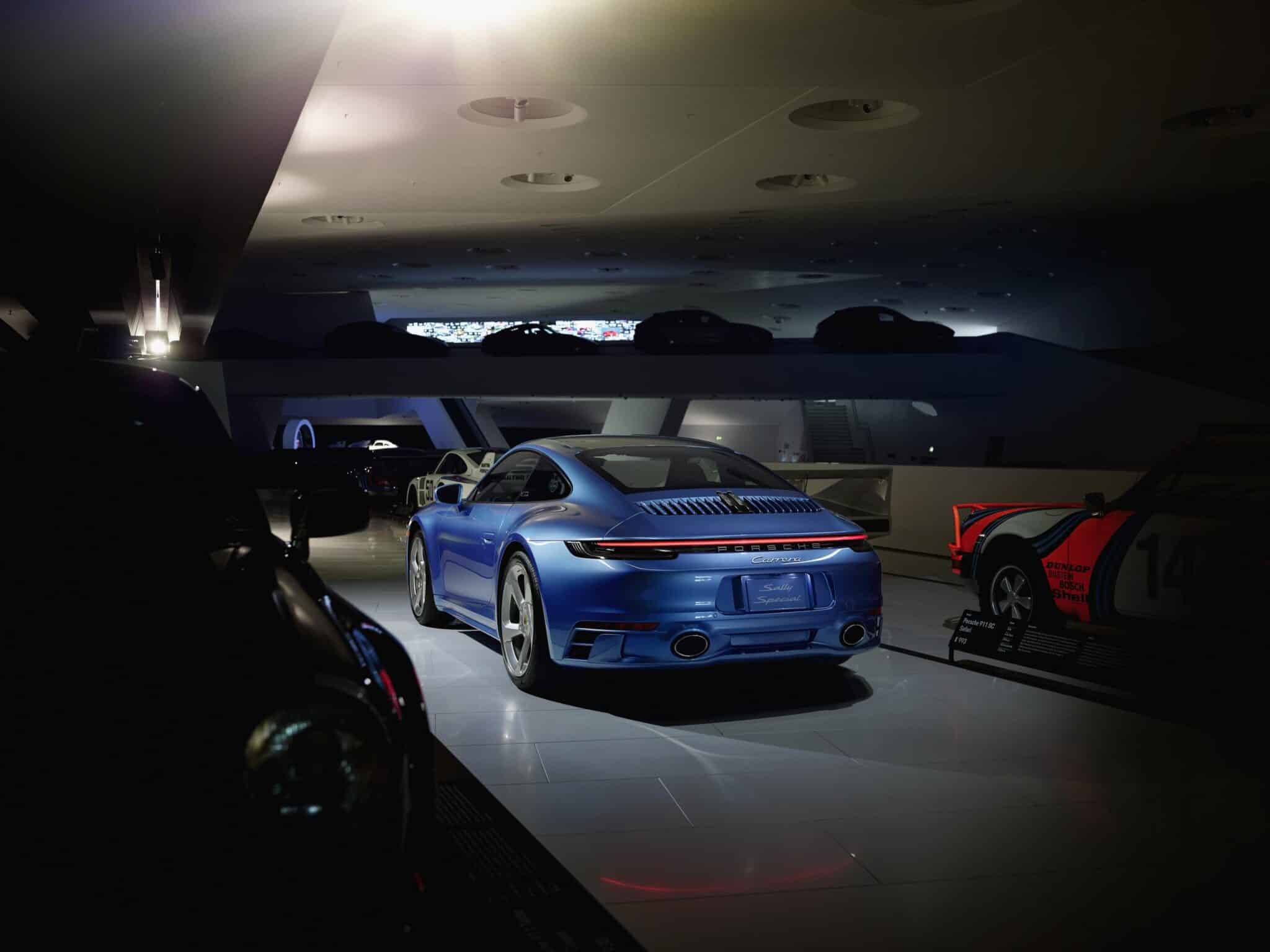 Vista tre quarti posteriore Porsche 911 Sally Special