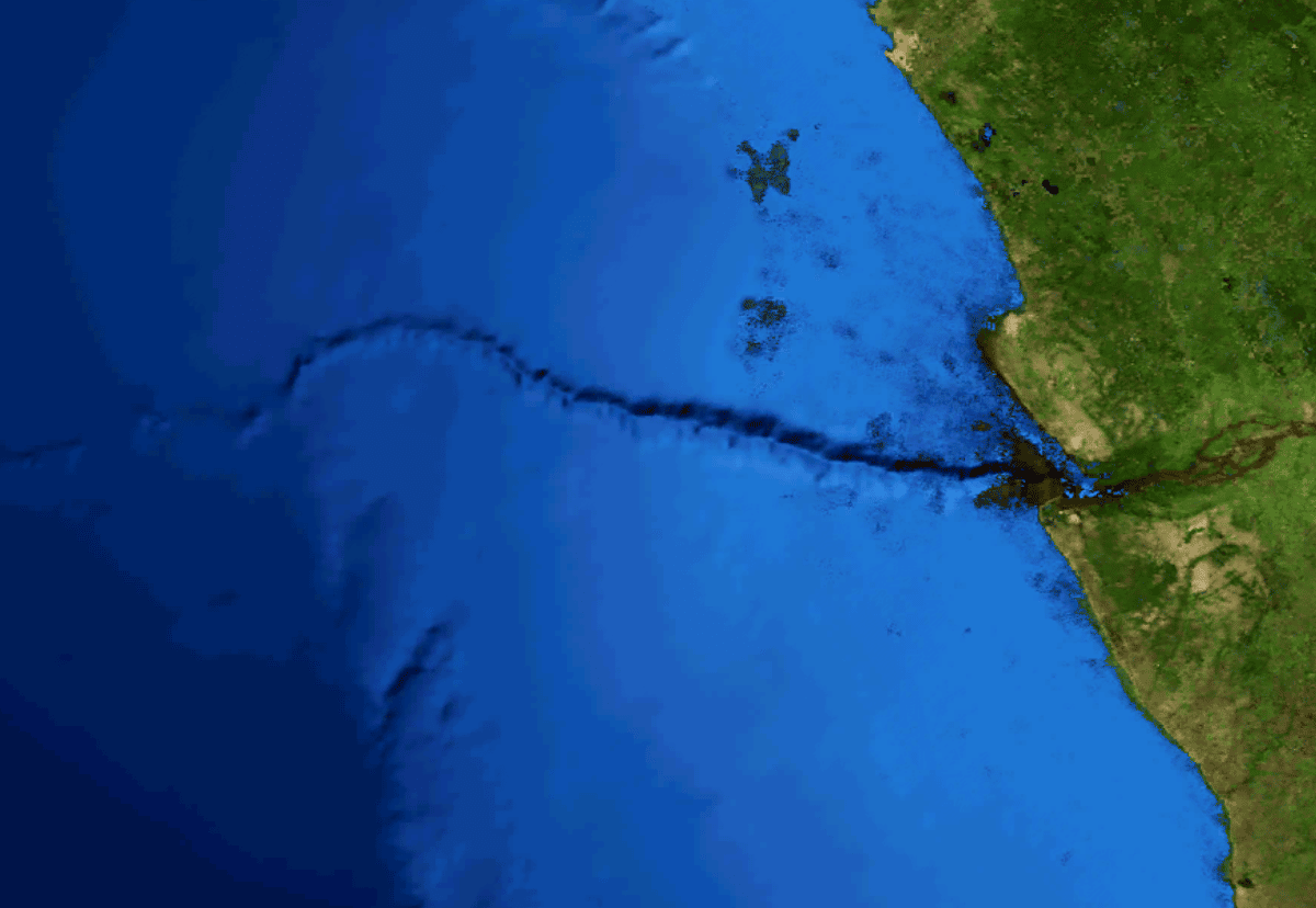 Immagini satellitari del Congo Canyon in Africa (Fonte: ECO)