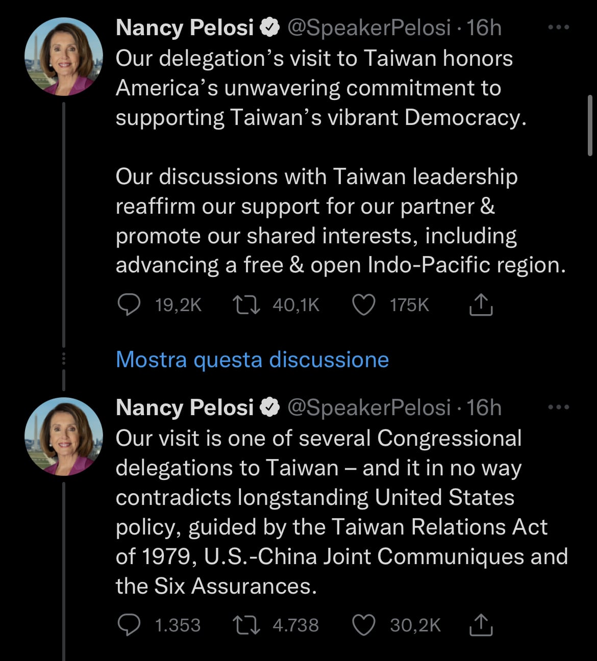 Nancy Pelosi Taiwan