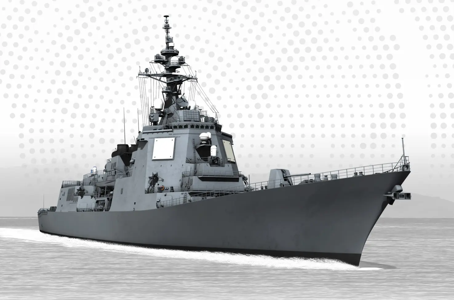 Rappresentazione dell'unità equipaggiata col radar SPY-7 (photo: Lockheed Martin)