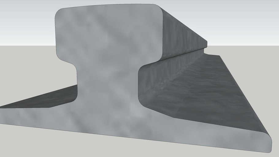 Profilo della rotaia di tipo Burback. Credits: 3D Warehouse